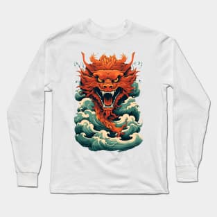 Chinese red Dragon Long Sleeve T-Shirt